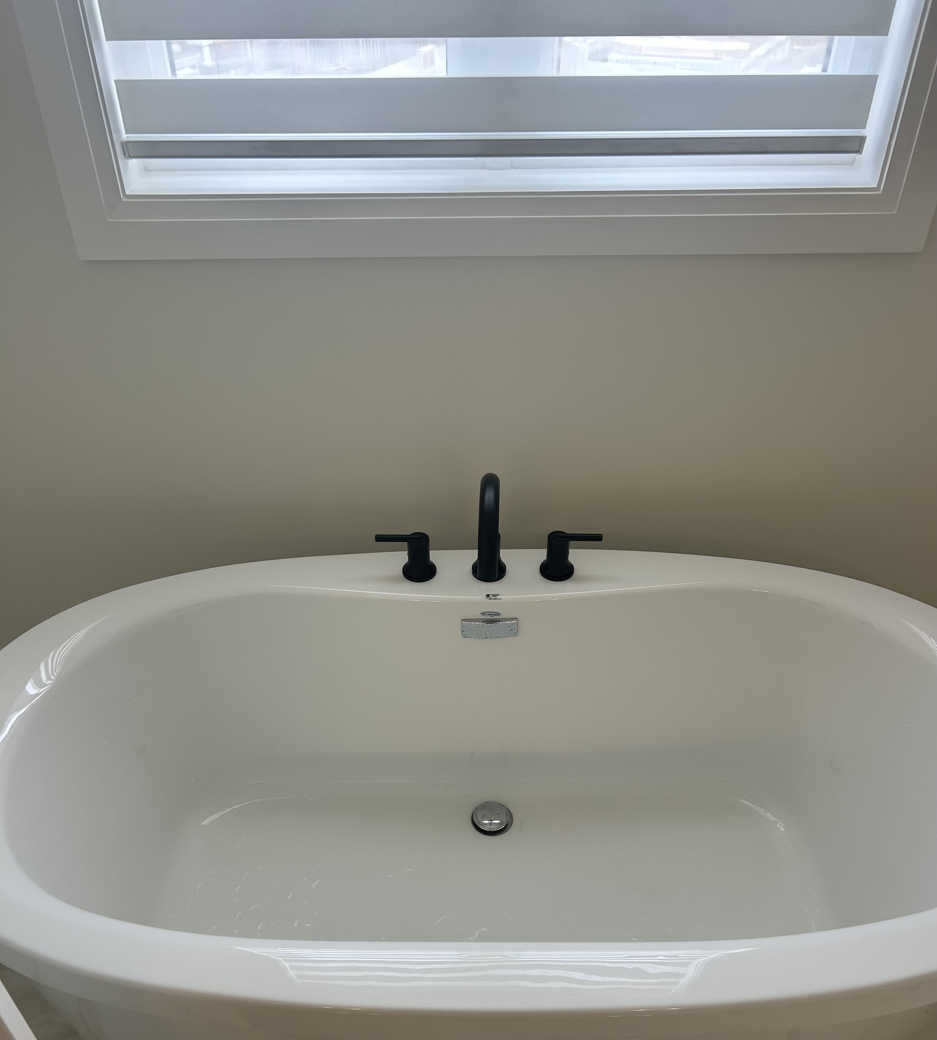 Freshly cleaned washroom finish