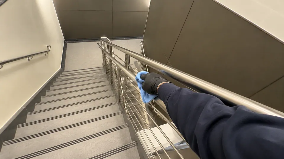 Clean stair rails and high-touch residential surfaces