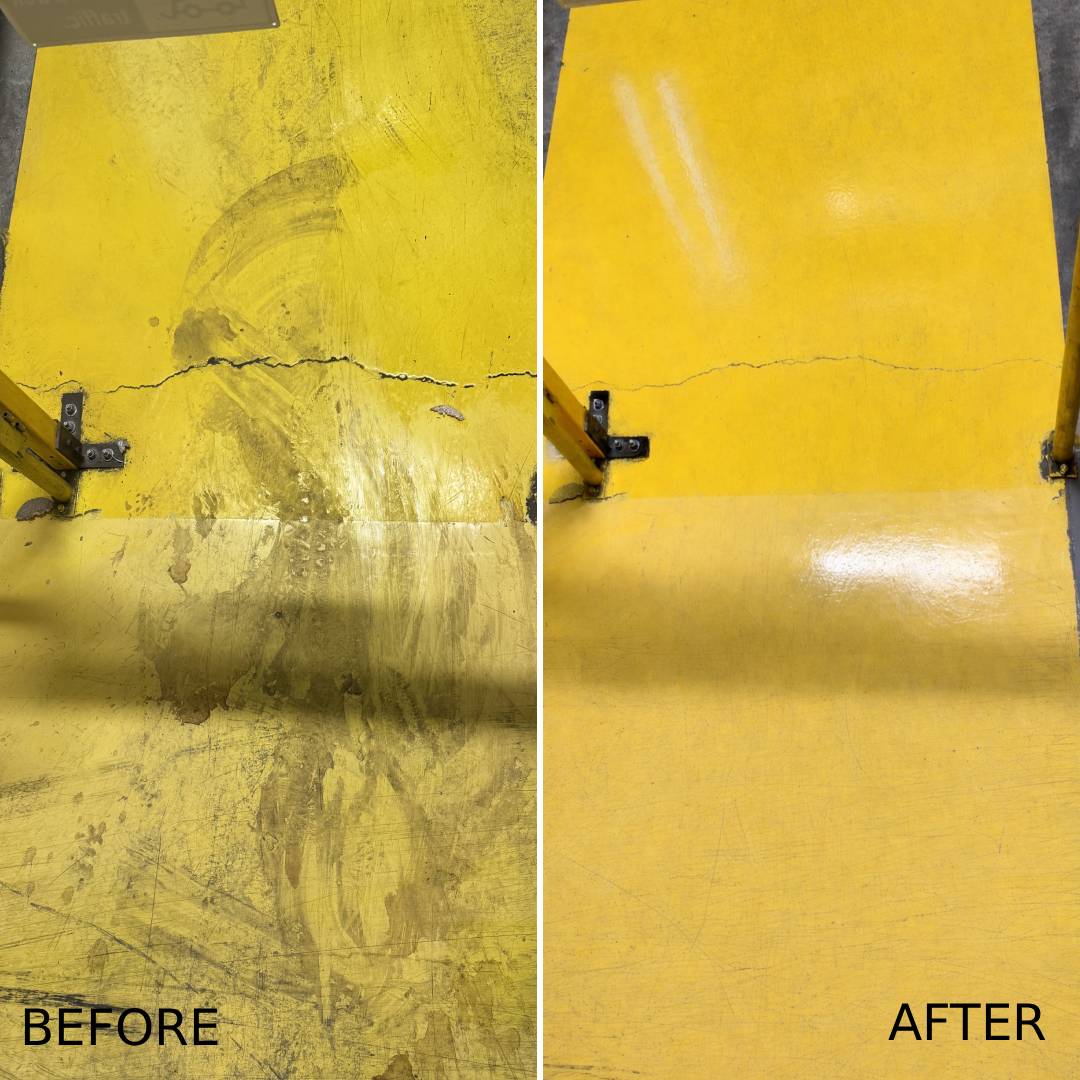 Commercial cleaning before and after result