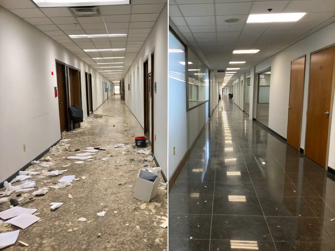 Before-and-after cleaning detail by Dufferin Deep Clean