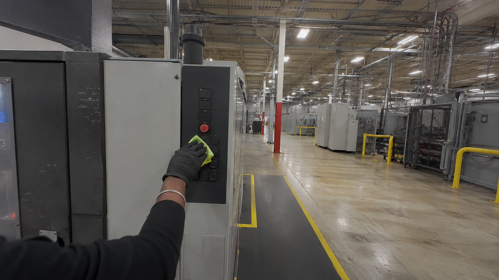 High-touch commercial machine cleaning
